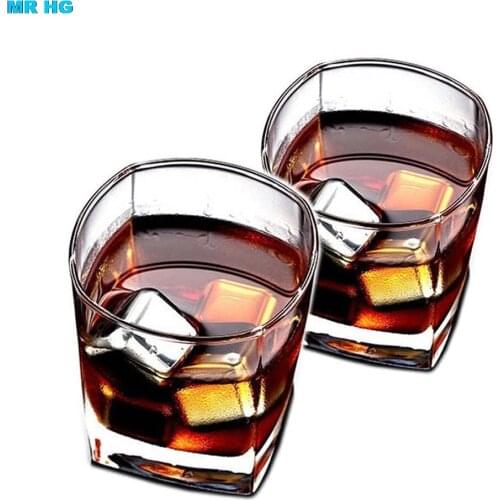 Stainless Steel Ice Cube Soapstone Glacier Cooler Stone Frozen reusable wine Whisky water cooler 4PCS/BOX