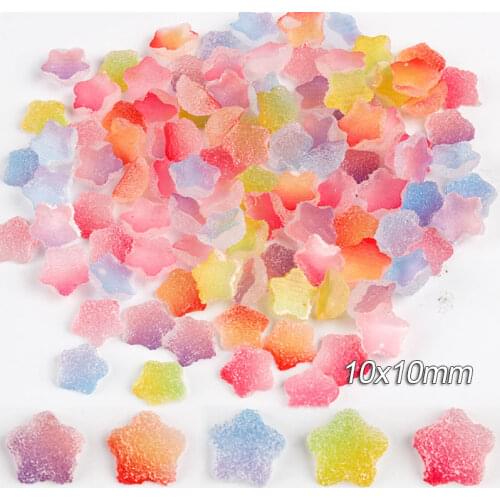 NEW Candy Gradient Color Star Love Fudge Cream Gum DIY Earrings Hair Accessories Jewelry Material Package Resin Accessories