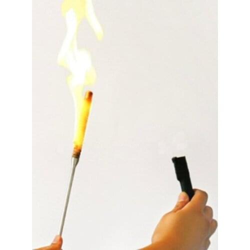 Flaming Torch To Appearing Cane (7 Colors Available) Stage Magic Tricks Magician Fire Magic Wand Illusion Gimmick Props Comedy
