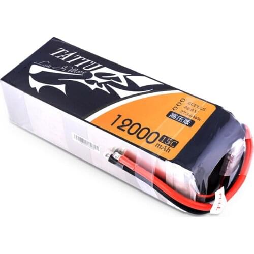Original Tattu UAV high voltage lithium battery 6S 12000mAh 22.8V 15C 273.6Wh for large model aircraft dynamics