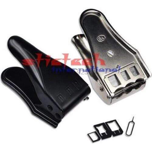 By dhl or ems 200 pieces Unviersal 3 in 1 sim card cutter micro sim cutting tool nano card cutter for iphone samsung phone