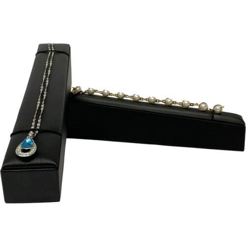 Bracelet Display Props Black Brushed Pu Leather Necklace Display Bracket Pearl Bracelet Display Stand