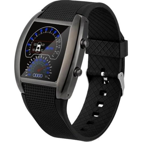 3 Colors Casual Watch Men LED Speedometer Sports Meter Dial Digital Wrist Watch Christmas Gift Fashion Watch horloges mannen