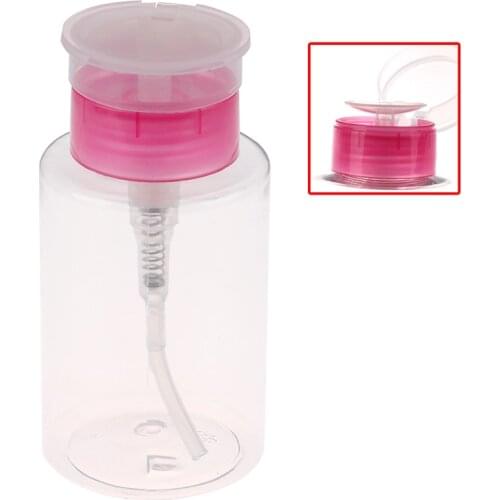 Empty Clear Pump Dispenser Perfume Bottle Container For Acetone Polish Remover Alcohol Liquid Essential Oil Travel Bottle