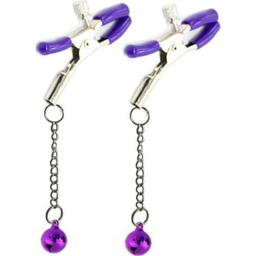 Sex Nipple Clamps With Metal Clips Flirting Chain Adjustable Breast Labia BDSM Tools Toys