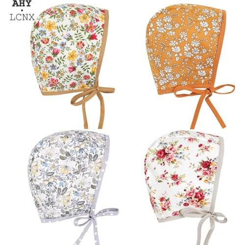 Baby Hat Newborn Double Sided Vintage Photography Basic Bonnet Aviator Linen Soft Brim Kids Cotton Beanie Boys Girls Outdoor Cap