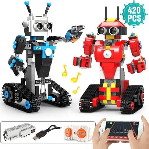 High-tech Remote Control Robot Building Blocks APP Programming Intelligent Robot Bricks Toys Christmas Gift For Children