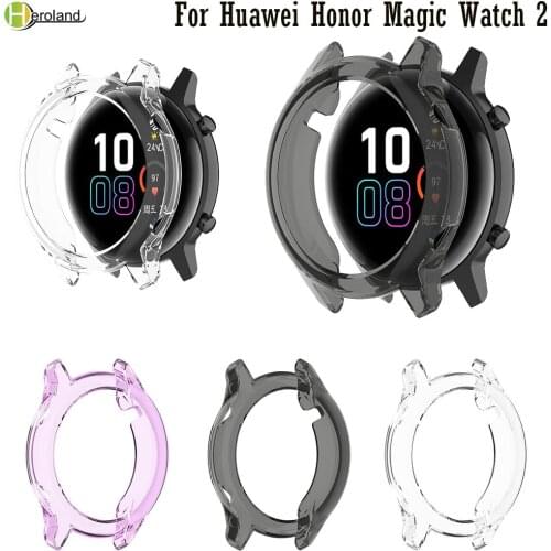 Protective Case Cover Shell For Huawei Honor Magic Watch 2 46mm 42mm Replacement Accessories Frame Cases TPU Screen Protective