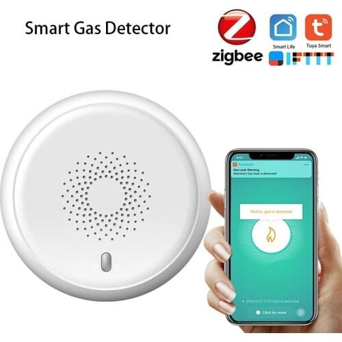 Zigbee Wireless App Control Smart Gas Alarm Sensor Detector Home Security System DC Power Supply Combustible Gas Detection Alarm
