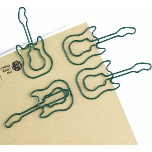 12pcs Creative Bass Violin Paper Clip Music Stationery Planner Clip Cultural Creative Paperclip Binder Pin Notes Letter Decor