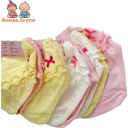 2pcs/lot Spring baby girls briefs kids underwear Breathable Cotton Side Childrens Underwear Baby Pants suit 1-7 years