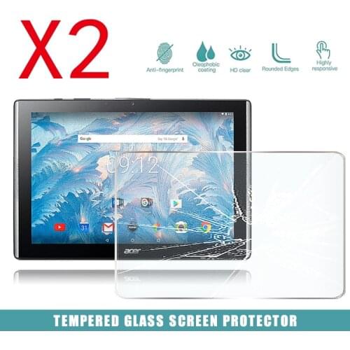 2Pcs Tablet Tempered Glass Screen Protector Cover for Acer Iconia One 10 B3-A40/B3-A40FHD Anti-Screen breakage HD tempered film