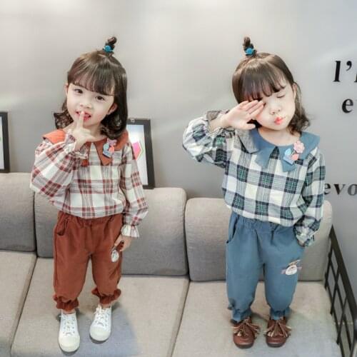 2020 Girls Autumn Suit Baby Kids Children Clothes Including Long Sleeve Top+Pant 2pcs Per Set