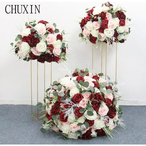 60cm Big Size Flower Ball Luxury Decoration For Wedding Home Christmas Deocr Wedding Guide Flower Ball Customizable