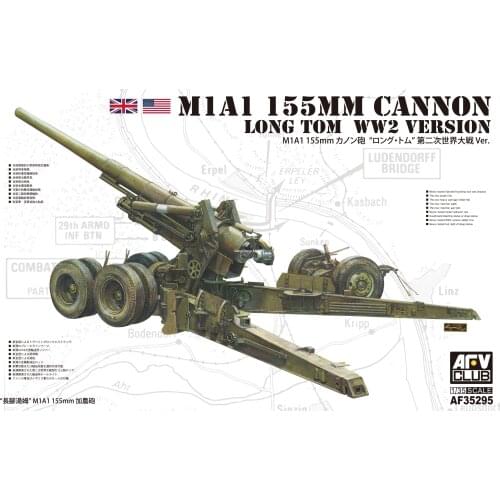 AFV Club AF35295 1/35 M1A1 155mm Cannon Long Tom WW2 Version Model Kit