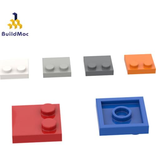 BuildMOC Compatible Assembles Particles 33909 2x2 half edge 2 bump base plat Building Blocks Parts D