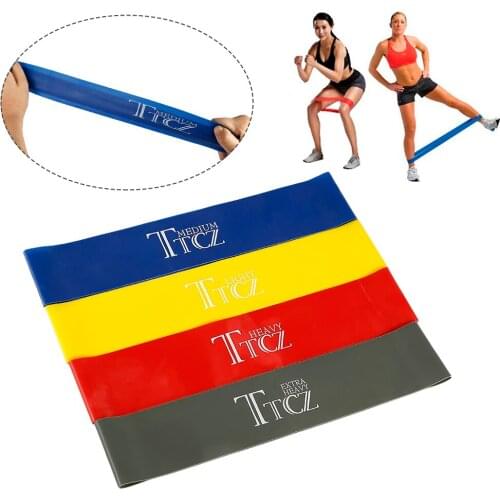 4 Color Yoga Resistance Rubber Bands Indoor Outdoor Fitness Equipment 0.45mm-0.9mm Pilates Sport Training Workout Elastic Bands