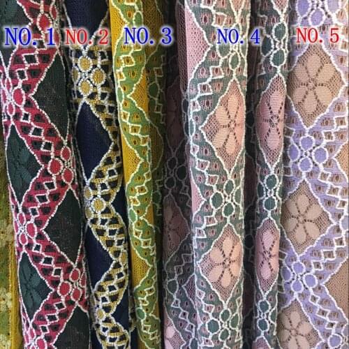 GLace 2019 NEW 1Yard /1 piece 6 color Top grade Cord Hollow lace fabric DIY Dress skirt Sewing decoration C0330