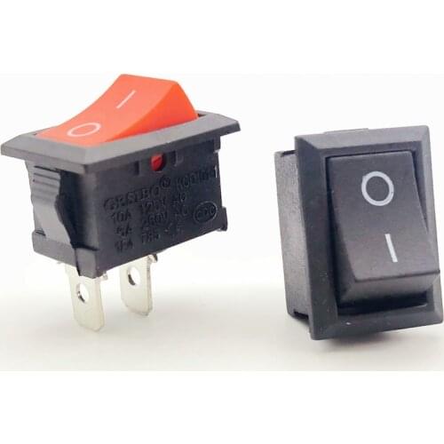 KCD1-101 rocker switch,15x21mm, 2-pin,6A-10A, 110V, 250V, KCD1-101,pluggable,can be matched with 4.8 plug-in cable, marine black