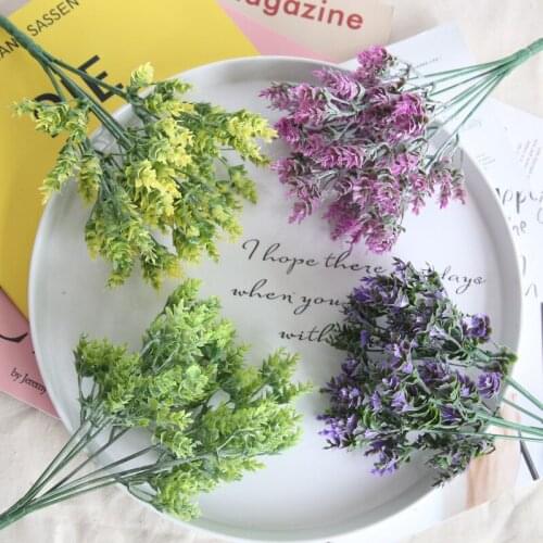 Fashion Artificial Plant Plastic Green Leaves DIY Home Garden Party Decoration Ins Style Photography Props Fake Flower