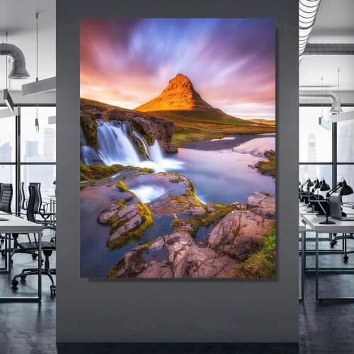 Modular Mountain Lake Canvas Paintings HD Prints Wall Art Natural Scenery Posters For Living Room Home Decor Pictures Framework