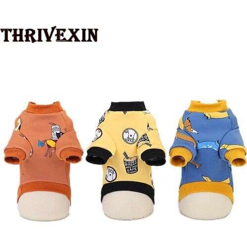 Dog Clothes Pet Clothes Thickened Two-legged Sweater Teddy Pet Dog Warm Clothes Medium and Small Dog Clothes New Clothing Shirt