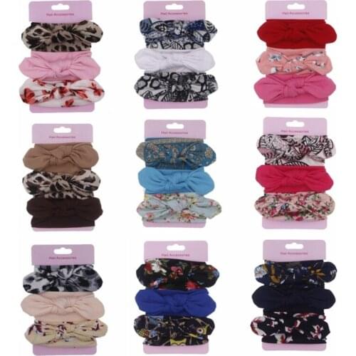 Fashion baby headband Newborn Bowknot knotted rabbit ears hairband childrens photo cute headwear hair accessories 3pcslot