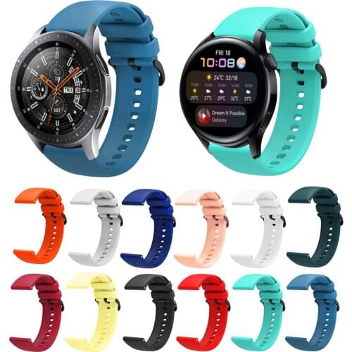 22mm Soft Silicone Sport Watch Band For Huawei Watch 3 Pro Strap Sport Rubber Belt Watch Strap For Huawei Watch GT GT2 Wristband