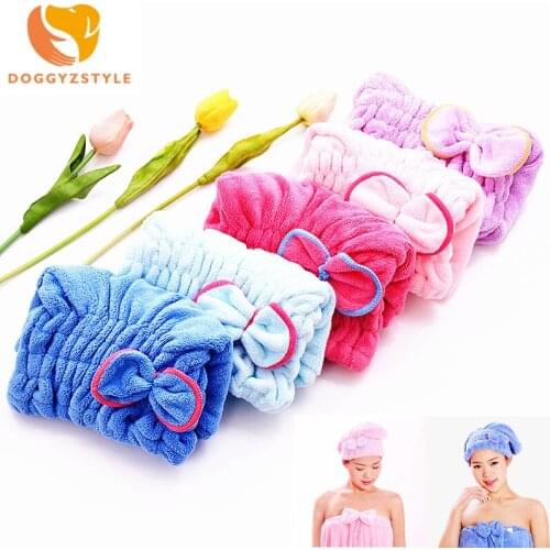 Microfiber Shower Cap For Hair Wrapped Towels Shower Hats Bath Caps Quickly Dry Hair Cap Bathroom Accessories