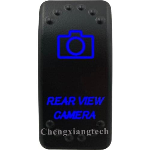 Blue Led Laser Engraving- REAR VIEW CAMERA - Rocker Switch 5 Pin on off 12v 24v SPST for Car Boat Truck RV