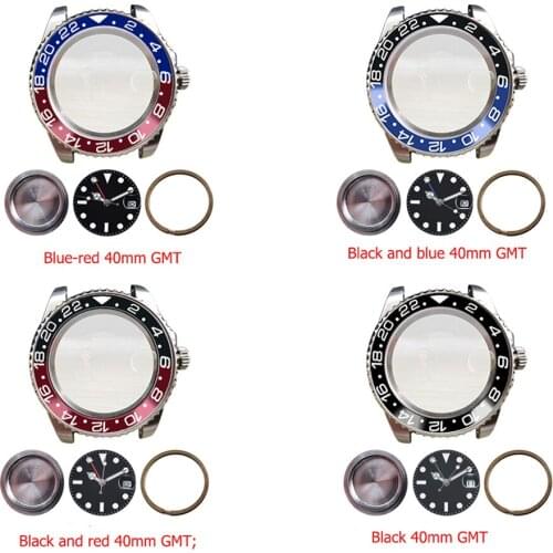 Replacement 40mm Stainless Steel GMT Watch Case Cover for Mingzhu 2813/3804 Movement Accessories