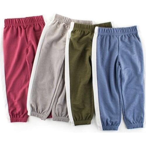Spring Boys Pants Soft Sports Trousers For Girls Children Sweatpants Kids Good-quality Clothing 2-7 Years Old Casual Thin Pants