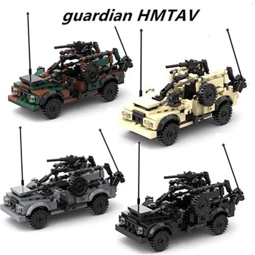 WW2 Military Vehicle Car Figures Weapons Model Building Blocks German Truck HMTAV Creator Armored Gun Parts Machine Kits Toys
