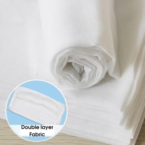 1m*1.5m Pure Cotton White Gauze Cloth Double Layer Baby Saliva Towel Diaper Cotton Fabric for Food DIY Crsfts Making Wholesale