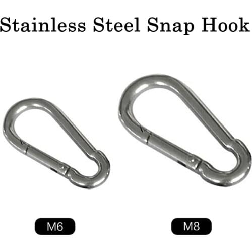 1pc M6/M8 Stainless Steel Snap Hook Mountaineering Safety Buckle Sunshade Net Accessories