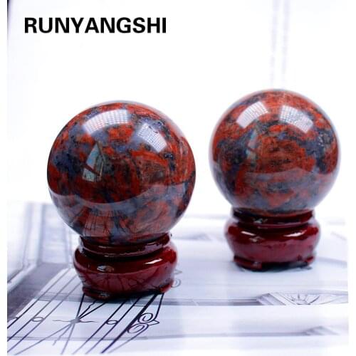 1pcs Natural katophorite stone quartz crystal ball beautiful crysal quartz healing crystals Gemstone Flash Decoration