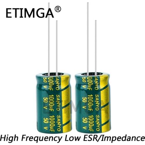 20PCS/LOT High Frequency Low Impedance 50V 1000UF Aluminum Electrolytic Capacitor Size 13*20 1000UF 50V 20