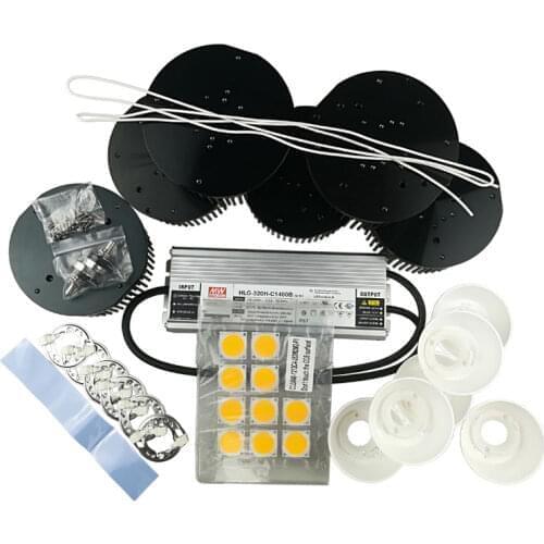 320w Citizen clu048 1212c4 cob led grow light diy kit with reflector