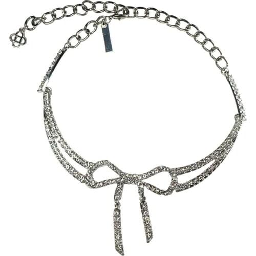 Baroque Vintage Pendant Necklaces For Women New Design Choker Sweet Bowknot Necklaces Trendy Jewelry Party Gift for Women