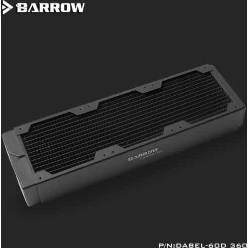 Barrow water cooling radiator Dabel-60d 360, 60MM thickness copper 508ML Capacity Computer Watercooling Loop Support 120MM fan