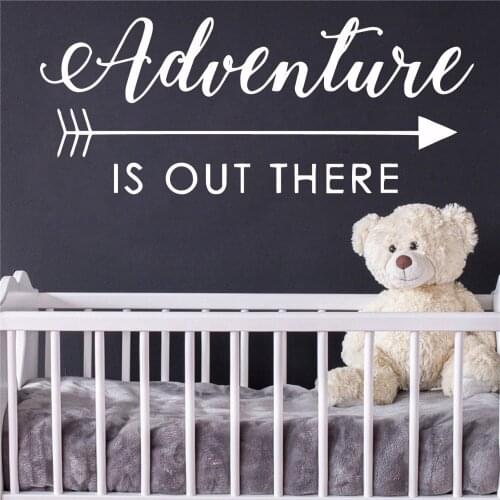 Free Shipping Adventure Quotes Family Wall Stickers Mural Art Home Decor Living Children Room Removable Murals Wallpaper