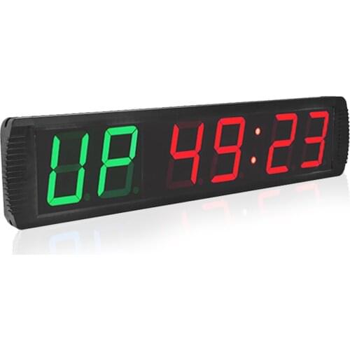 Gym Interval Crossfit Timer Clock Wall Clock Big Stopwatch Countdown Power Training Gym Timer Tabata Fitness Digital 4 Inches
