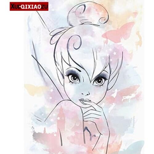 Disney Diamond Embroidery Paintings Full Square/Round Illustration Elves Portrait Series Mosaic Set Holiday Gift Home Decoration