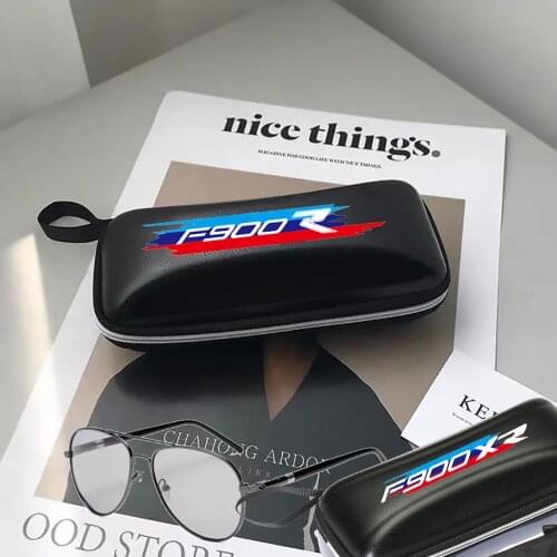 For BMW F900R F900XR 2019 2020 2021 motorcycle accessories Black leather women man glasses Box case sunglasses case Box