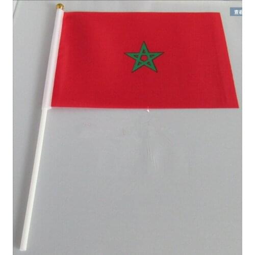 14 * 21 cm Morocco hand signal waving flag small banner flags