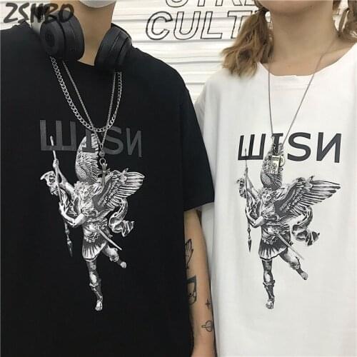 Oversize Mens tshirt Summer Michelangelo Statue Harajuku Cool Unisex Short Sleeve t shirt Hip Hop T-shirt Men Streetwear Tops