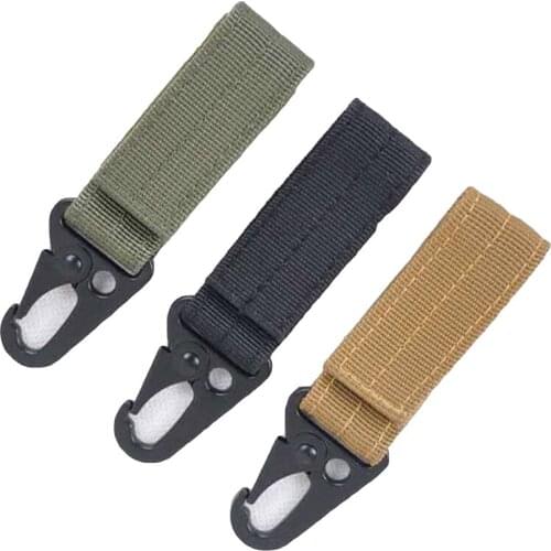 1pcs Outdoor Carabiner for Keys High Strength Nylon Tactical Backpack Hook Webbing Buckle Molle Hanging System Waist Belt Buckle