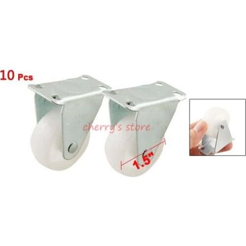 Best Promotion Wholesale Price 10 Pcs Fixed Metal Top Plate 1.5" Diameter Rigid Caster Wheel