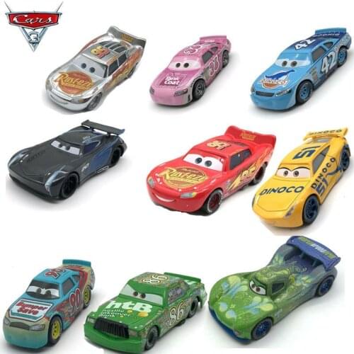 Disney Cars 3 The latest Miss Fritter Lightning Mcqueen Jackson Storm Cruz Ramirez Metal Model Childrens Birthday Toy