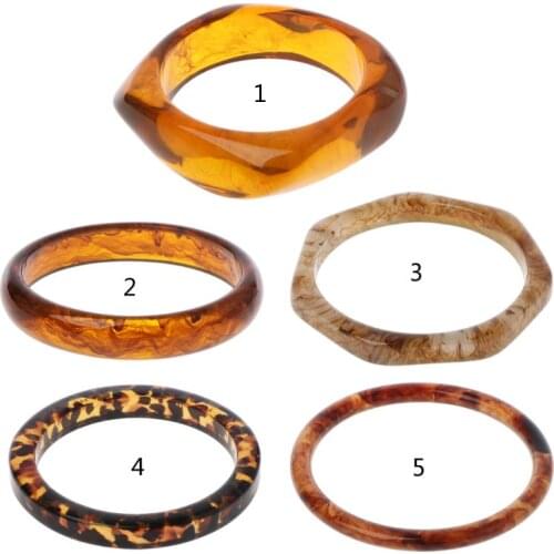 Fashion Tortoiseshell Acrylic Bracelet for Women Vintage Resin Leopard Mottled Round Trendy Wedding Bangles Women Jewelry